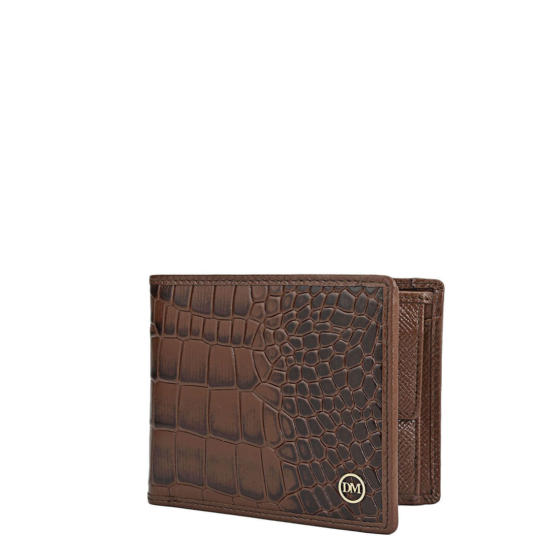 Walnut Bifold Leather Mens Wallet