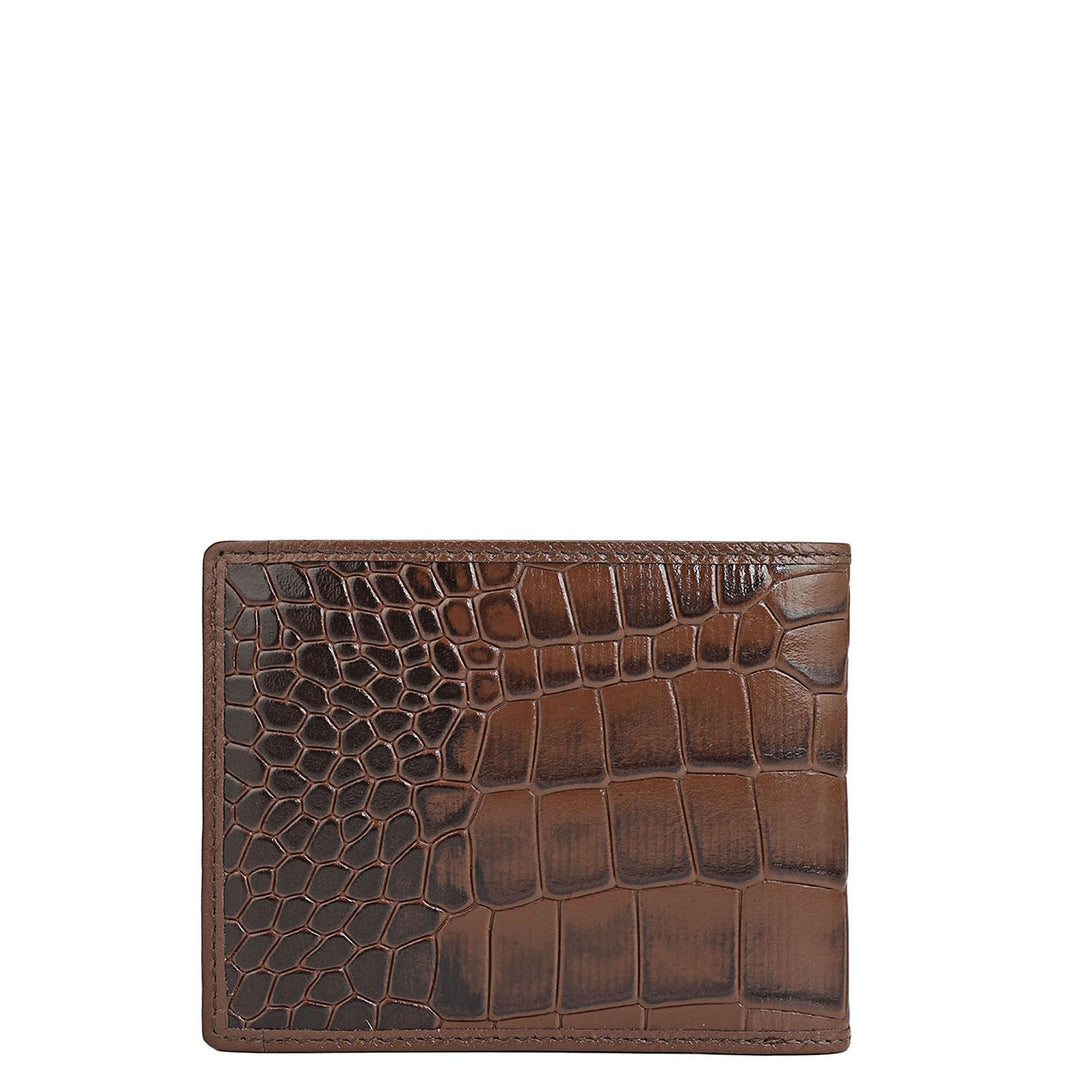 Walnut Bifold Leather Mens Wallet