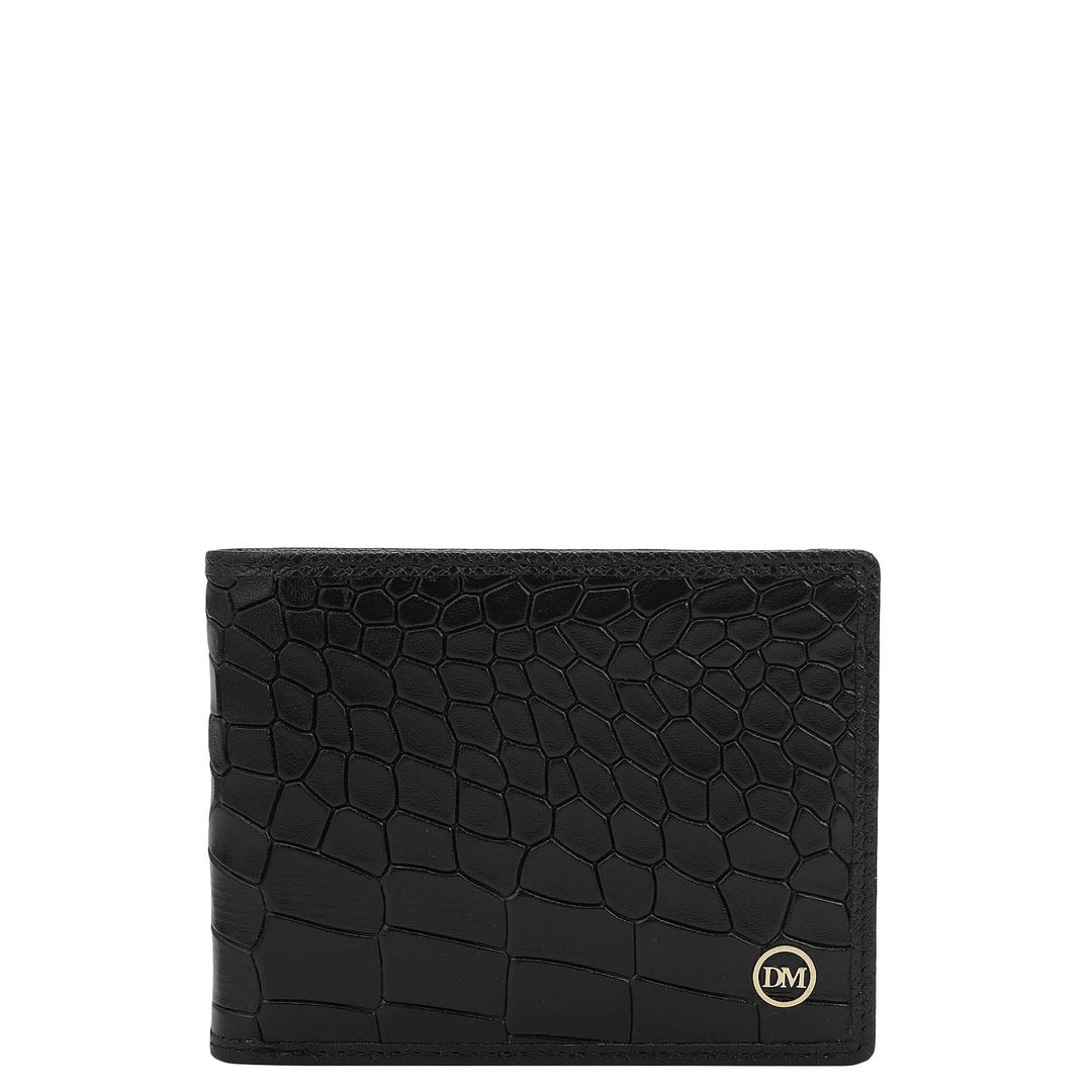 Black Bifold Leather Mens Wallet