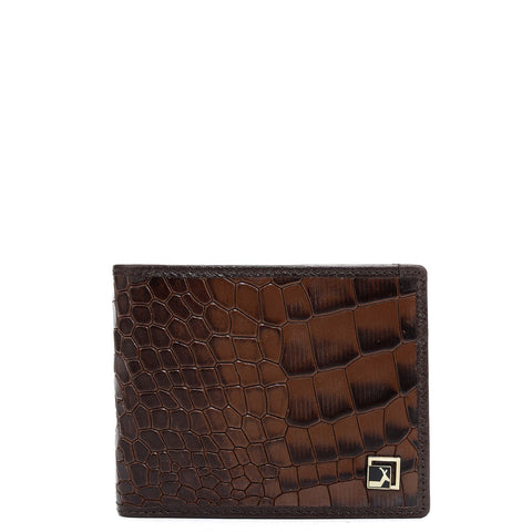 Da Milano Men's Leather Wallet - Brown Bifold