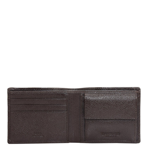 Da Milano Men's Leather Wallet - Brown Bifold