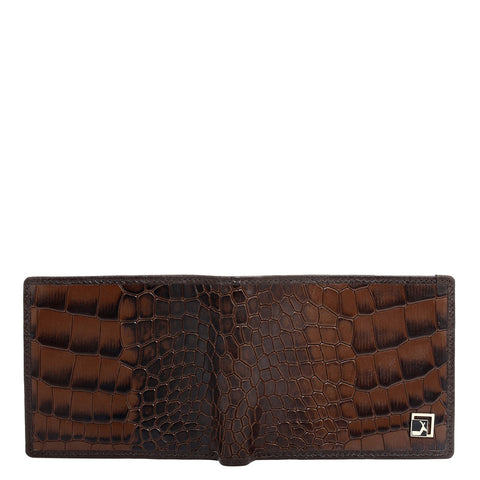 Da Milano Men's Leather Wallet - Brown Bifold