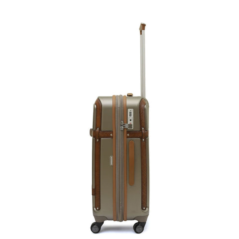 PC Mat Emboss Leather Trolley - Champange & Cognac