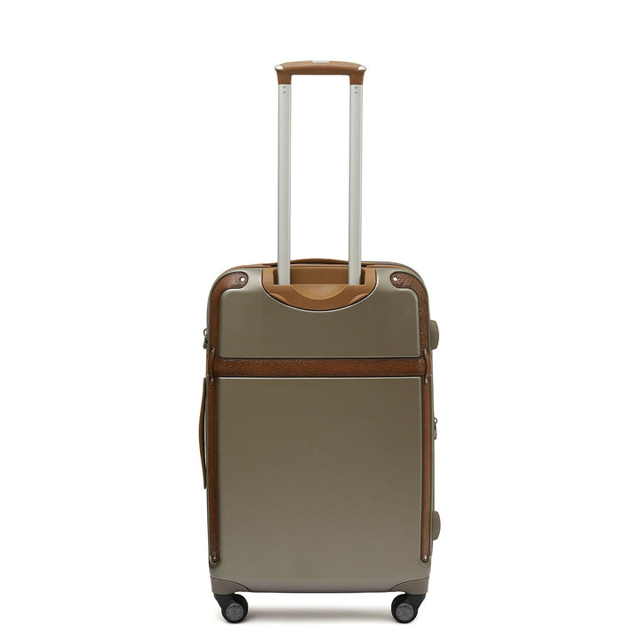 PC Mat Emboss Leather Trolley - Champange & Cognac