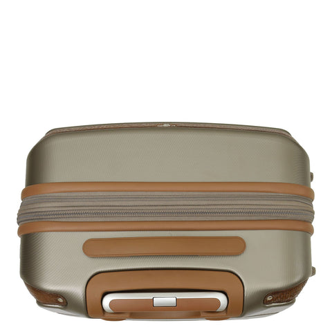 PC Mat Emboss Leather Trolley - Champange & Cognac