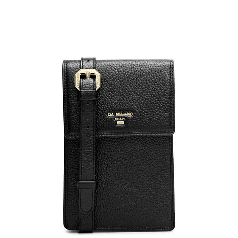 Wax Leather Passport Case - Black