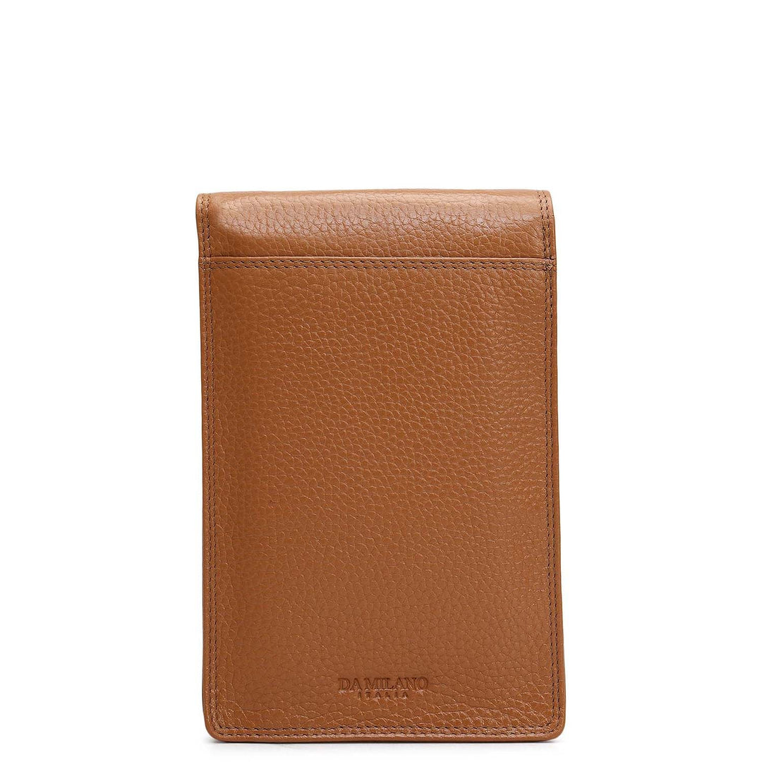 Wax Leather Passport Case - Caramel