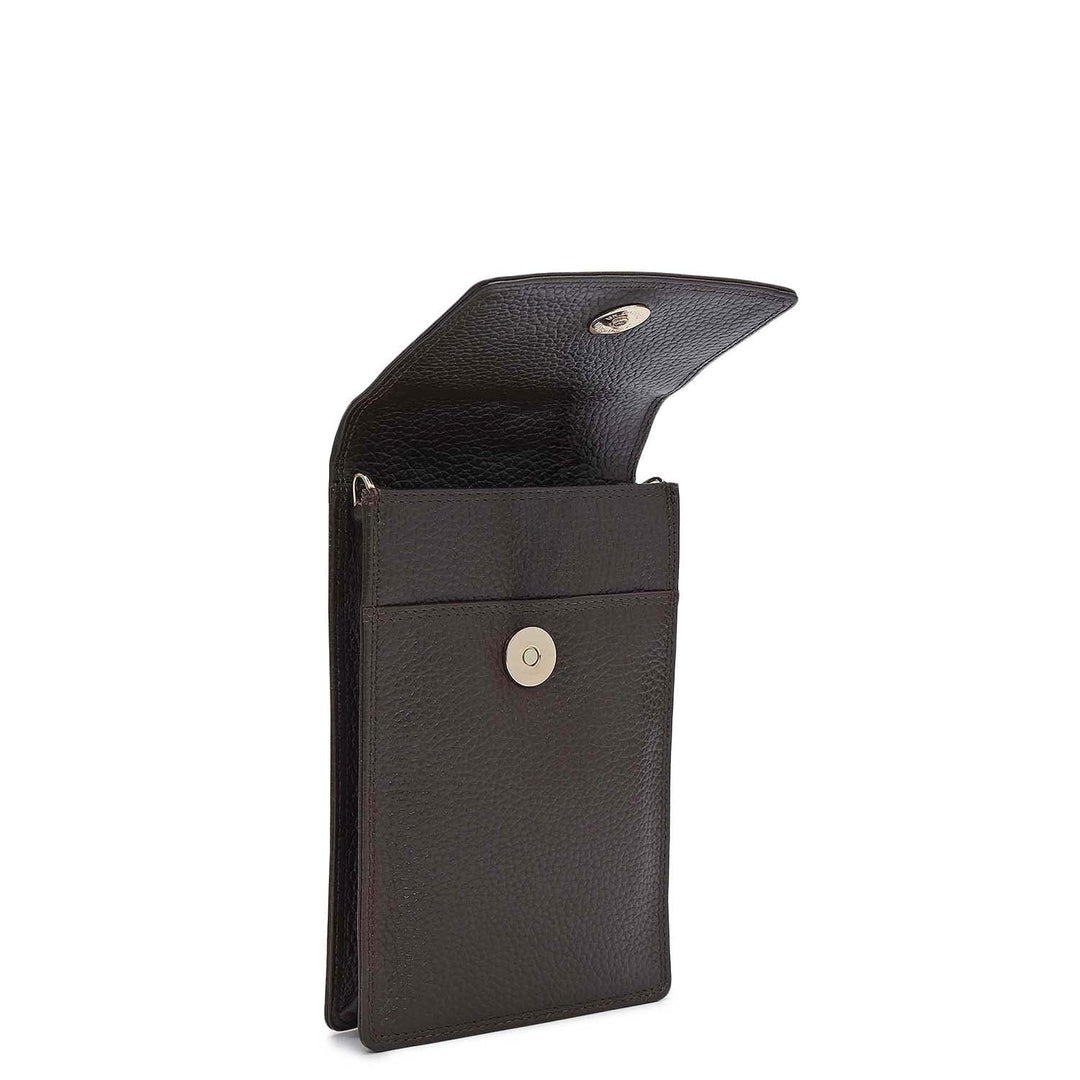 Wax Leather Passport Case - Chocolate