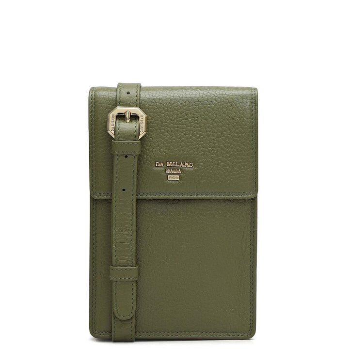 Wax Leather Passport Case - Fern