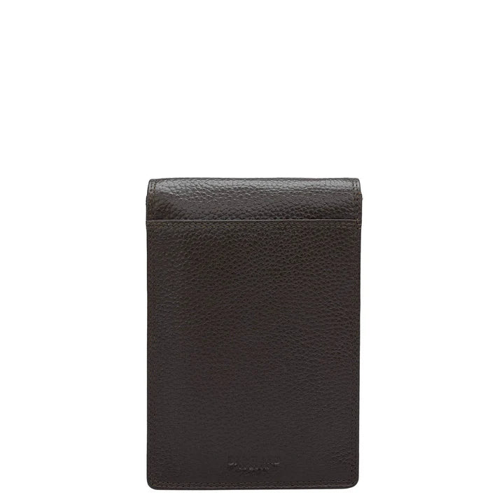 Wax Leather Passport Case - Chocolate