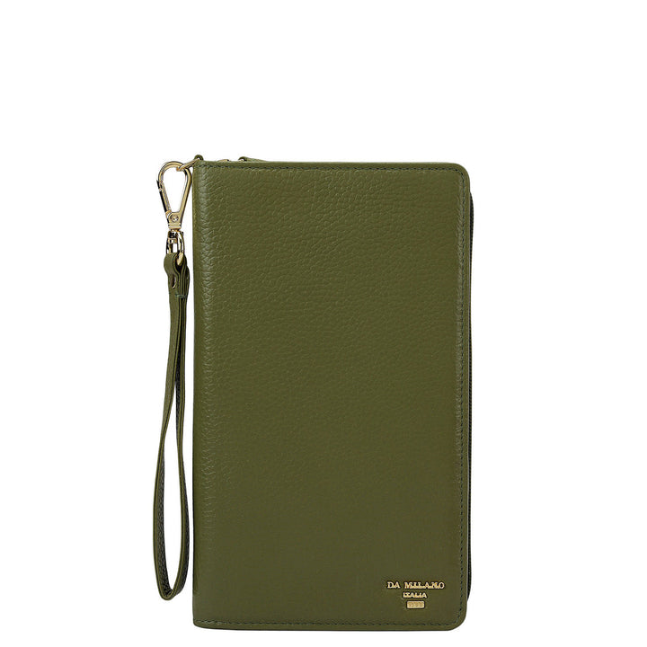 Wax Leather Passport Case - Fern