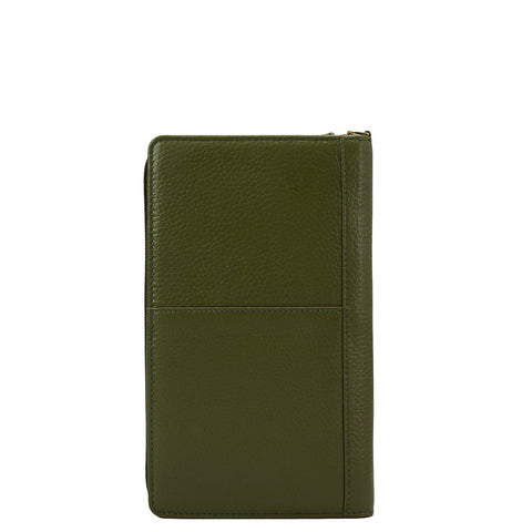 Wax Leather Passport Case - Fern