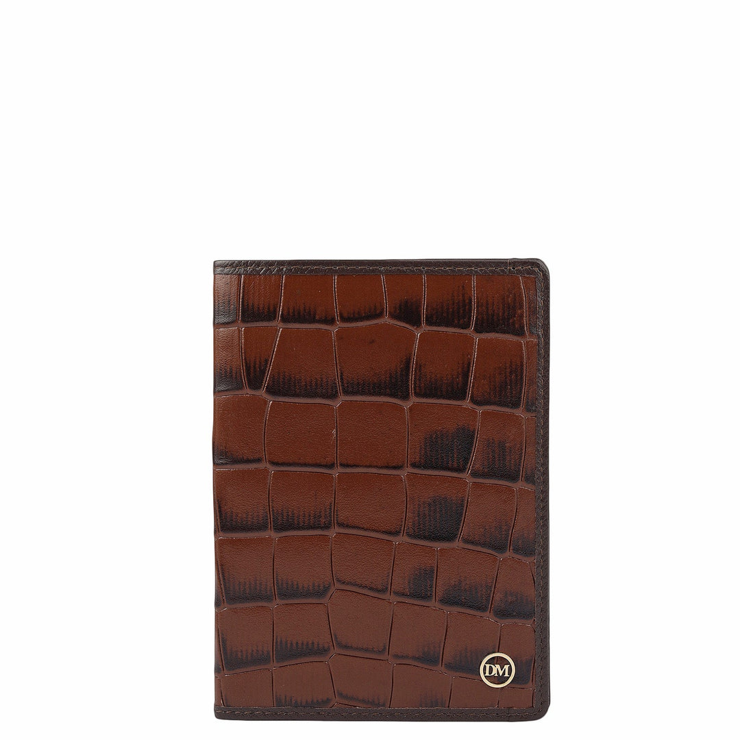Croco Leather Passport Case - Date