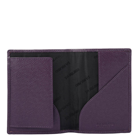 Croco Leather Passport Case - Grapevine