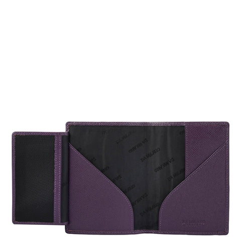 Croco Leather Passport Case - Grapevine