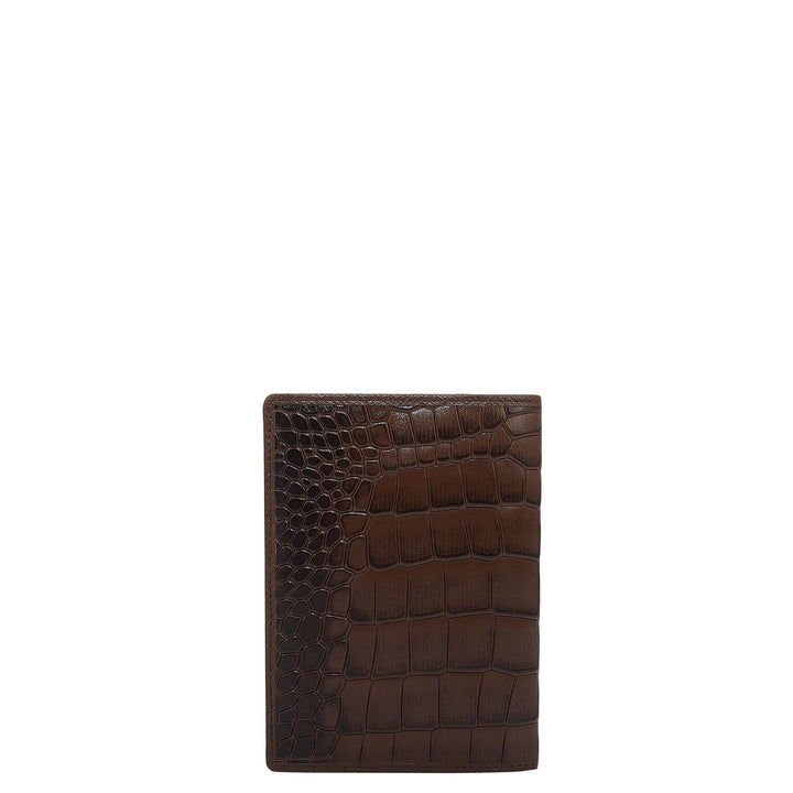 Croco Leather Passport Case - Date