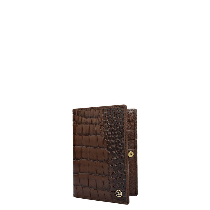 Croco Leather Passport Case - Date