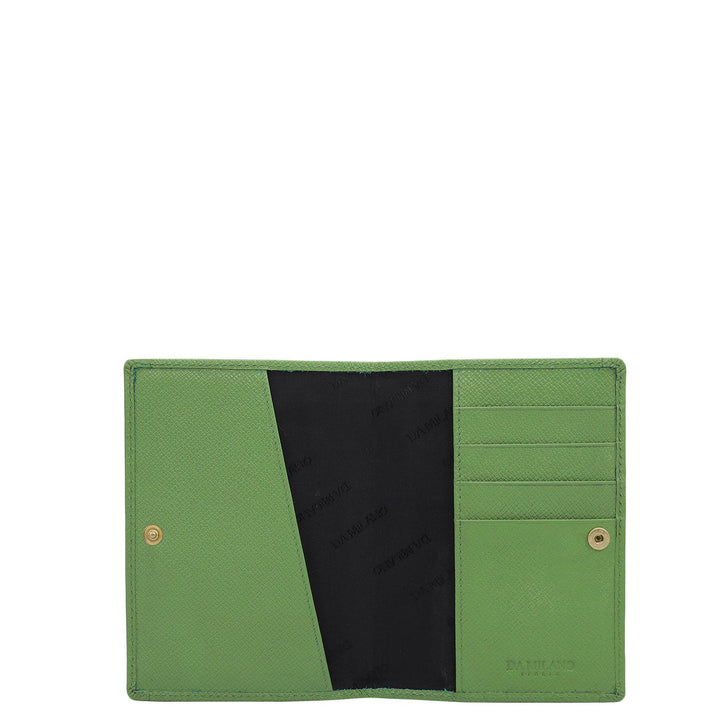 Croco Leather Passport Case - Kiwi
