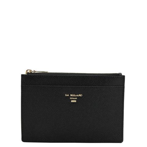 Franzy Leather Passport Case - Chalk & Black
