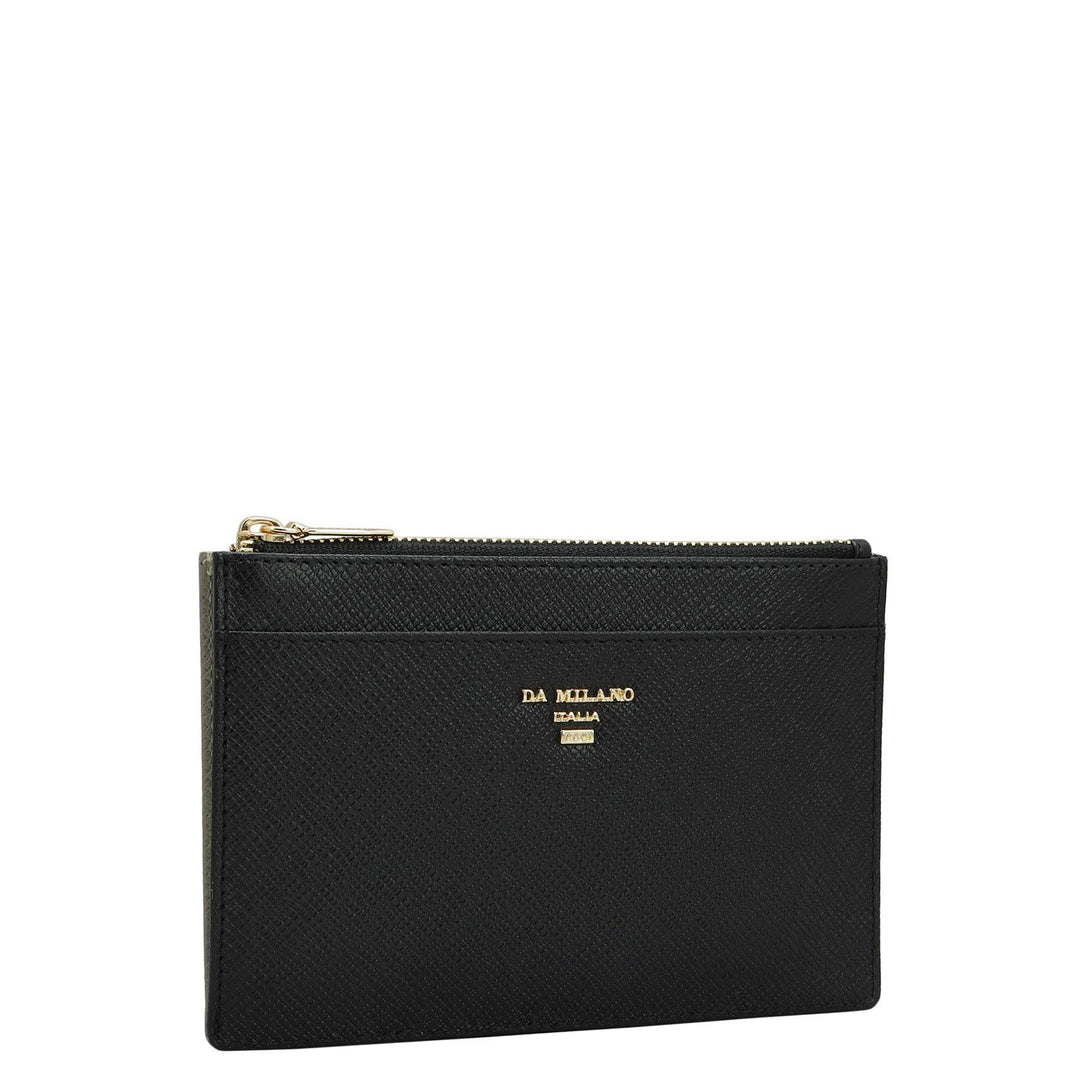 Franzy Leather Passport Case - Chalk & Black