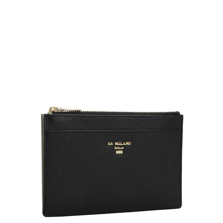 Franzy Leather Passport Case - Chalk & Black