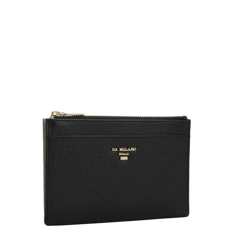 Franzy Leather Passport Case - Chalk & Black