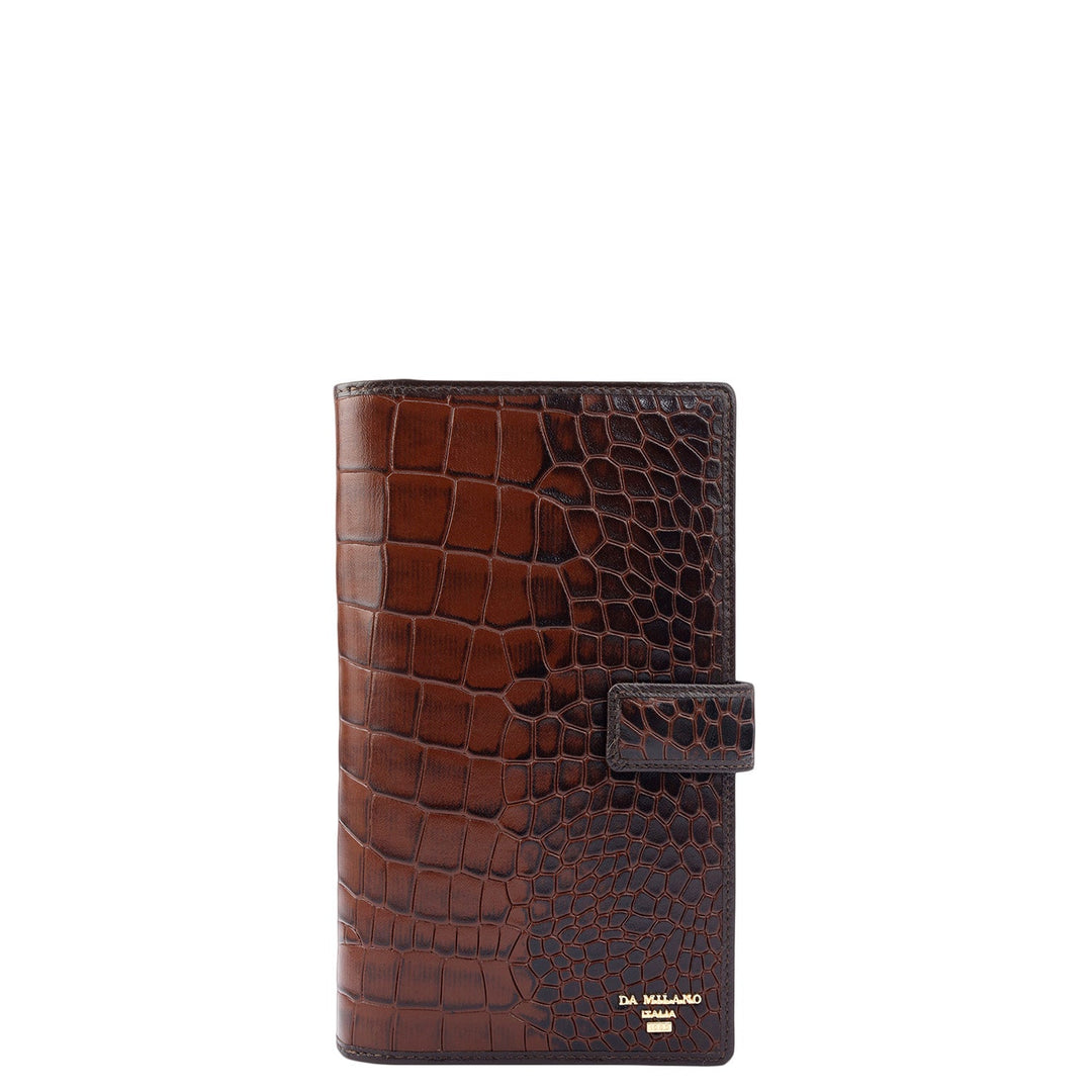 Croco Leather Passport Case - Date