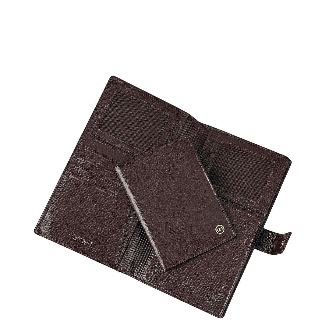 Croco Leather Passport Case - Date