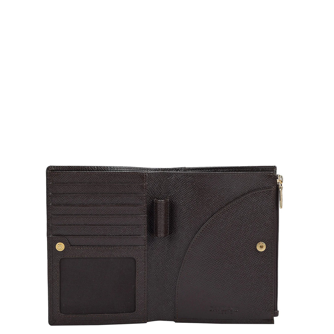 Franzy Leather Passport Case - Chocolate