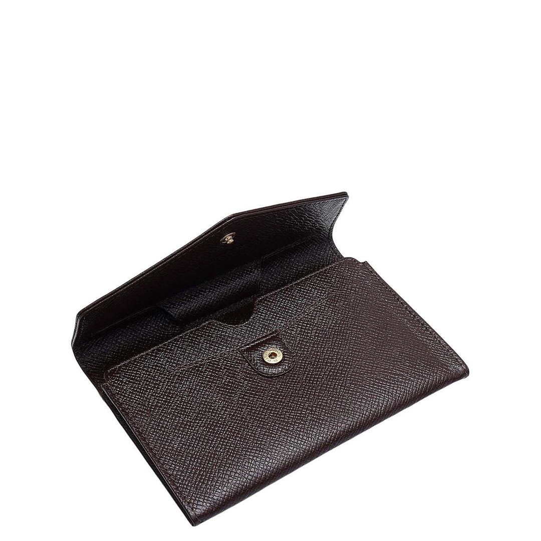 Franzy Leather Passport Case - Chocolate