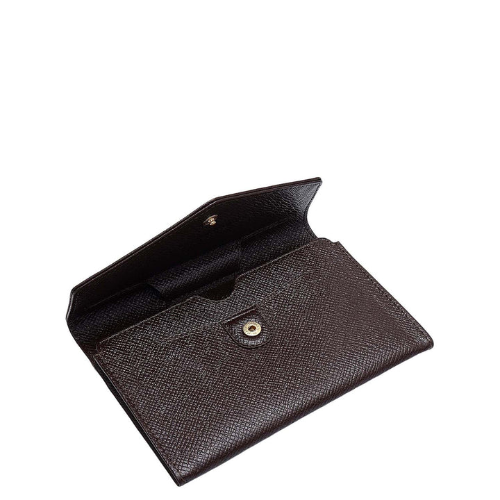 Franzy Leather Passport Case - Chocolate