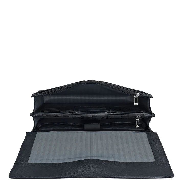 Monogram Wax Leather Portfolio - Black