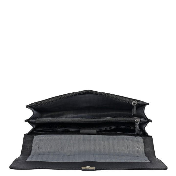 Croco Leather Portfolio - Black