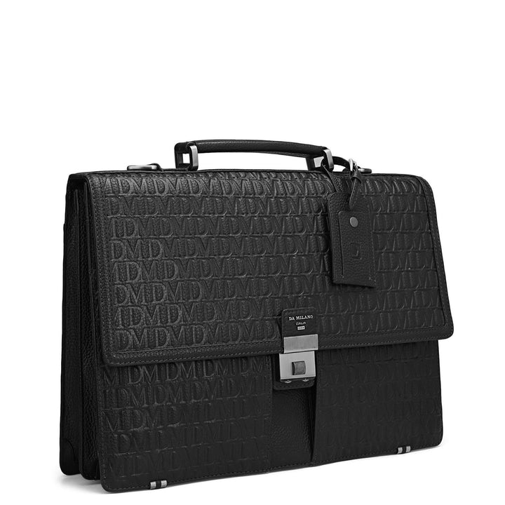 Monogram Leather Portfolio - Black