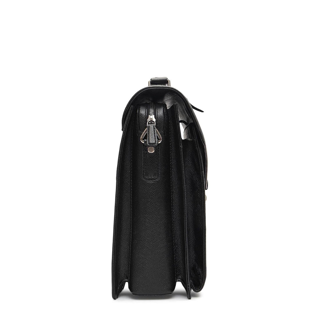 Croco Leather Portfolio - Black