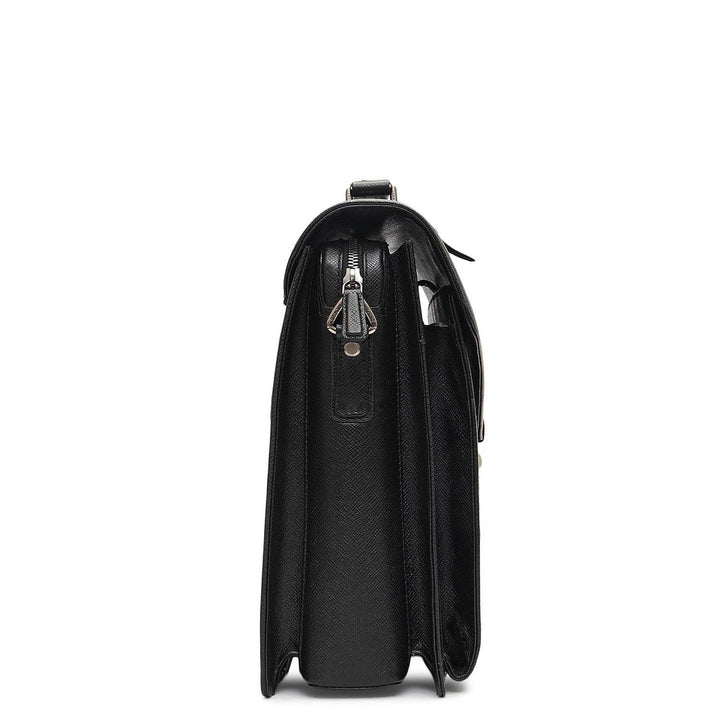 Croco Leather Portfolio - Black