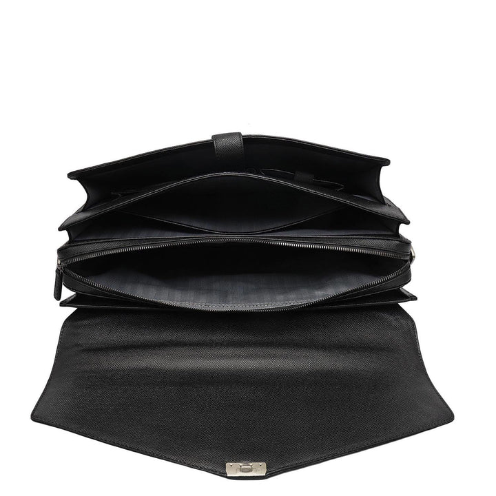 Croco Leather Portfolio - Black