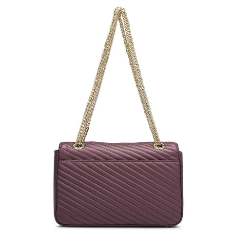 Medium Quilting Leather Shoulder Bag - Plum