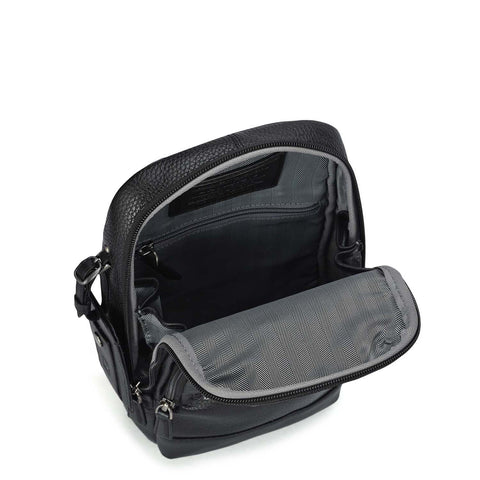 Wax Leather Men Sling - Black