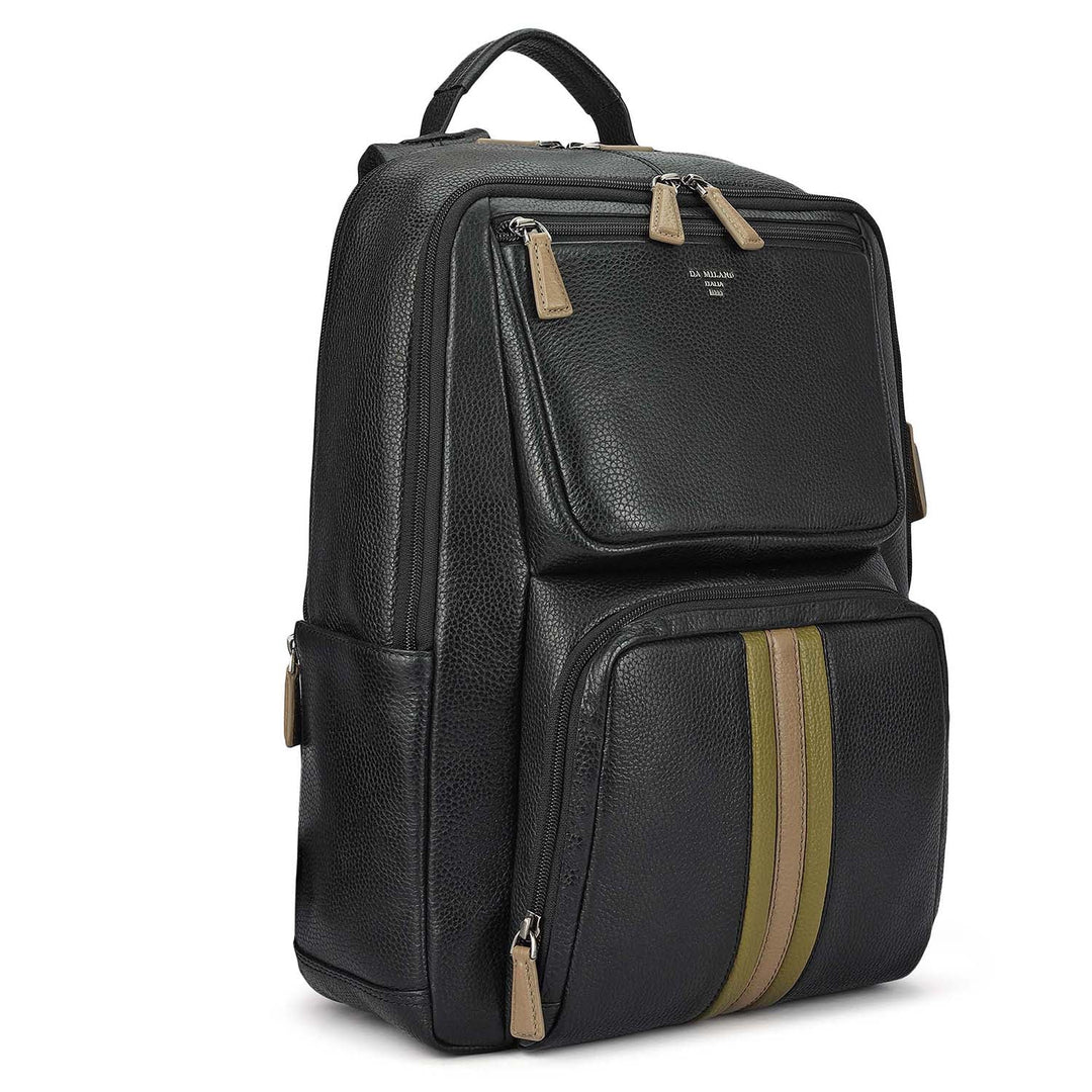 Wax Leather Backpack - Black