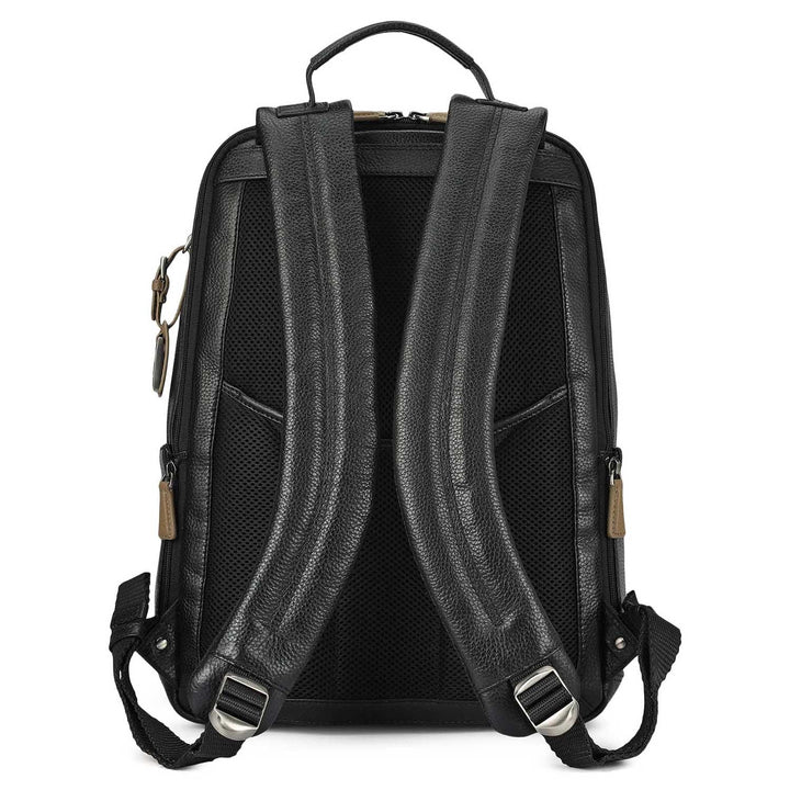 Wax Leather Backpack - Black