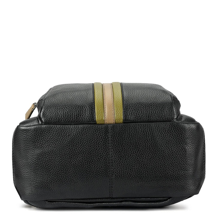 Wax Leather Backpack - Black