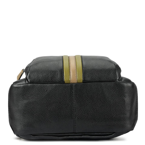 Wax Leather Backpack - Black
