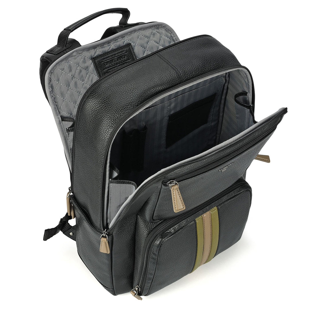 Wax Leather Backpack - Black