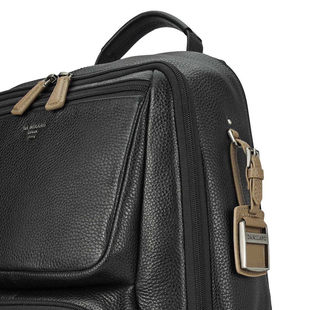 Wax Leather Backpack - Black