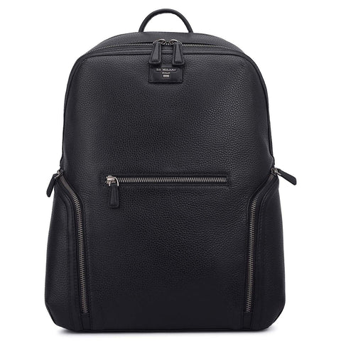 Wax Leather Backpack - Black