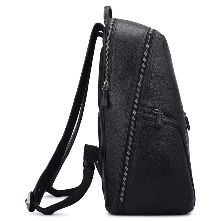 Wax Leather Backpack - Black
