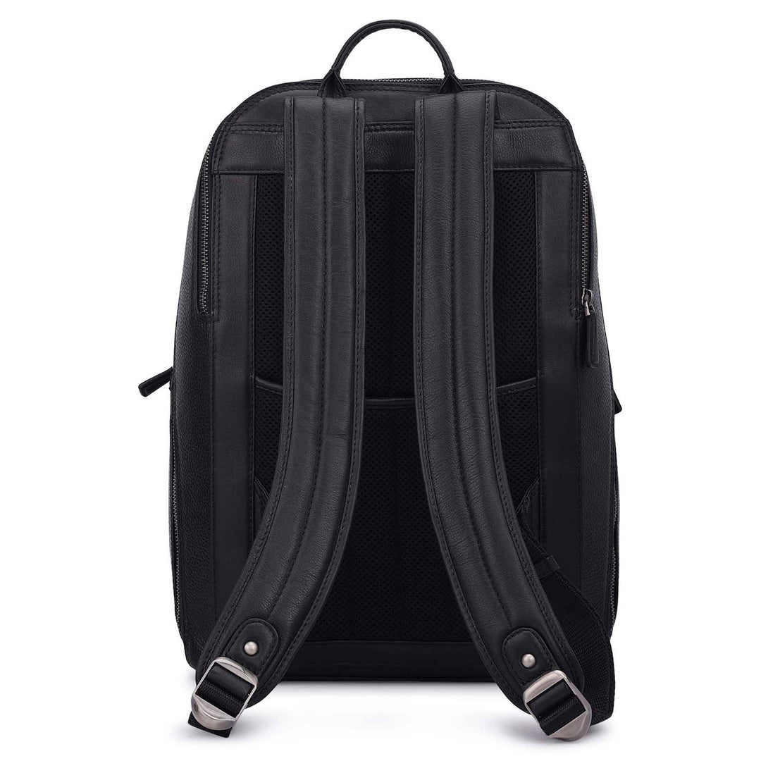 Wax Leather Backpack - Black