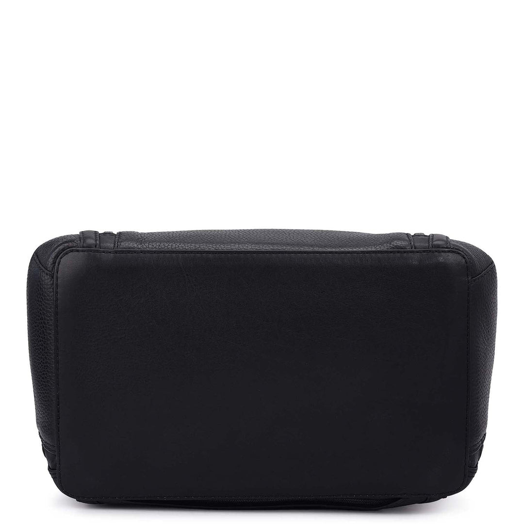 Wax Leather Backpack - Black