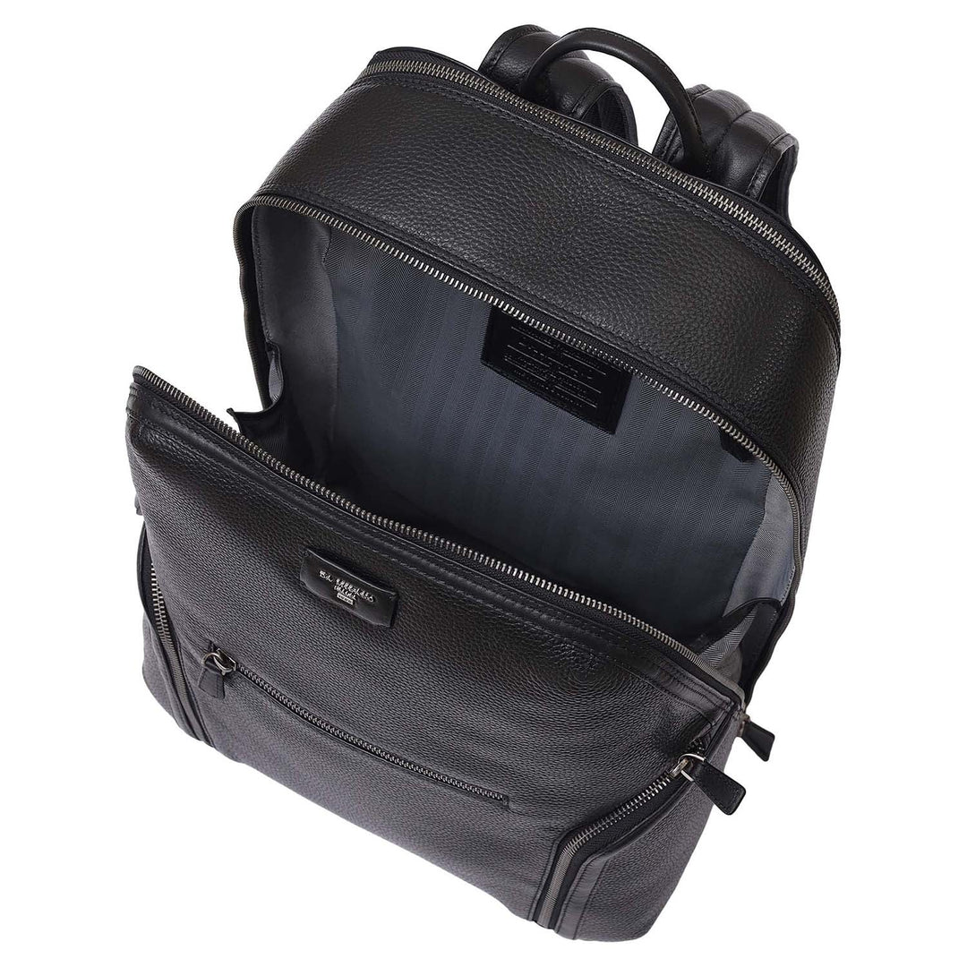 Wax Leather Backpack - Black